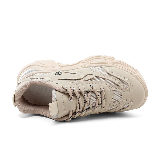Damen Sportliche Chunky Sneaker mit atmungsaktivem Mesh-Obermaterial EB