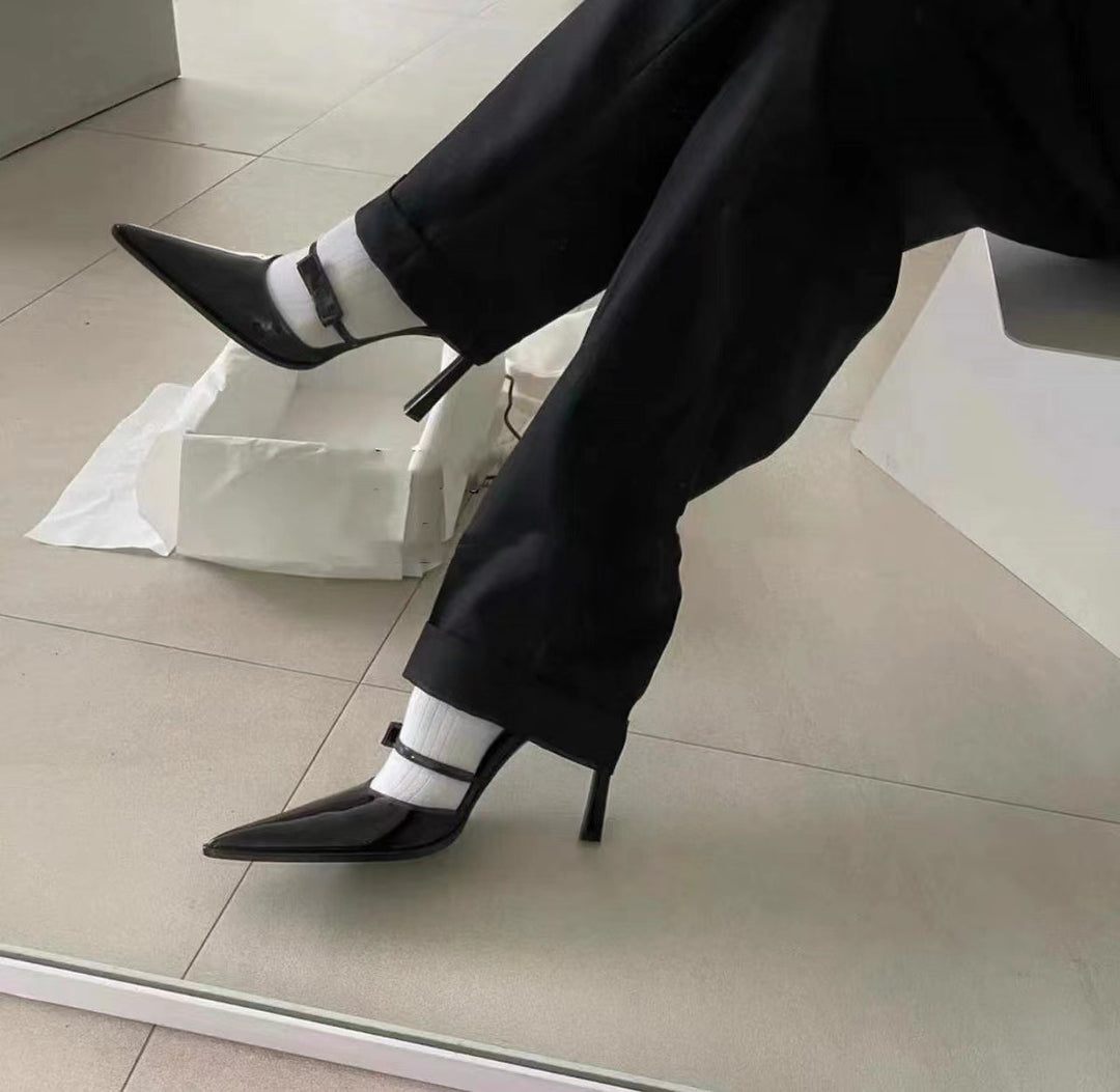 Damen elegante spitze Slingback-Pumps EB