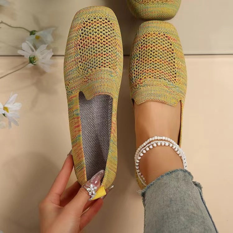 Damen Atmungsaktive Slip-On Schuhe aus Netzmaterial EB