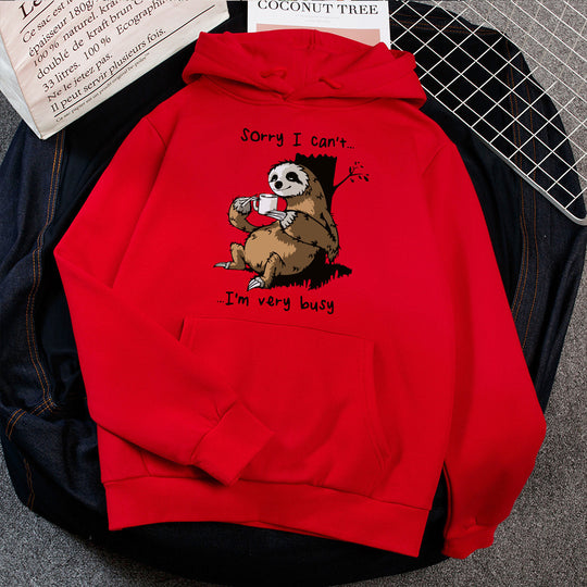 Damen Kapuzensweater mit niedlichem Tiermotiv und verspieltem Spruch EB