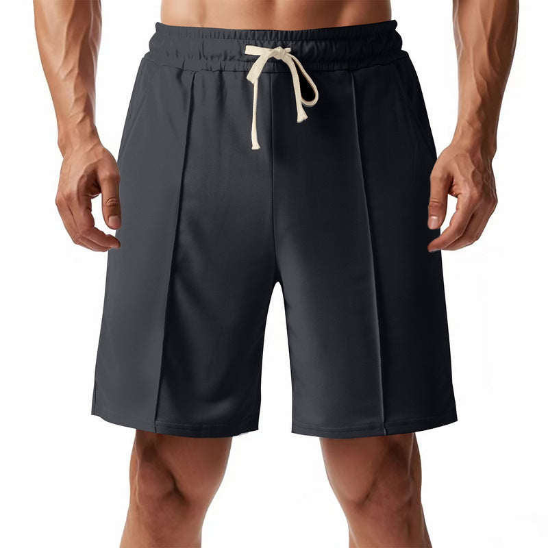 Herren nan knielange Relax-Bermuda mit flacher Bügelfalte, elastischem Tunnelzugbund und seitlichen Eingrifftaschen EB