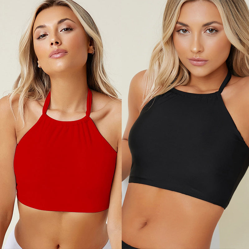 Damen hochwertiges Cropped-Badeoberteil mit eleganter Halterung EB