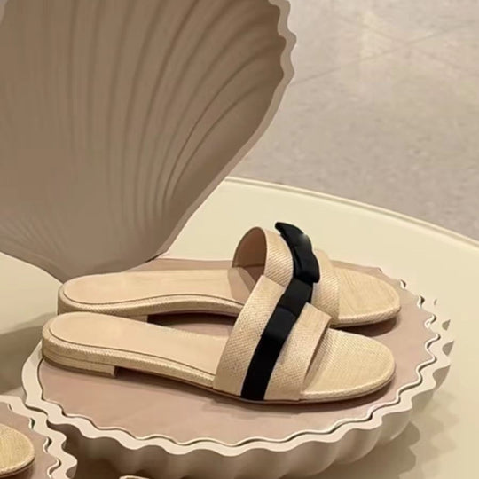 Damen Slides mit breitem Riemen und komfortabler Sohle EB