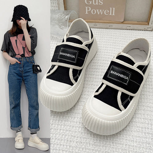 Damen Sneakers mit verstellbarem Klettverschluss und dämpfender Plateau-Sohle EB