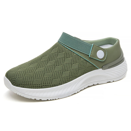 Damen Komfortable Slip-On Freizeitschuhe mit elastischem Knöchelriegel EB