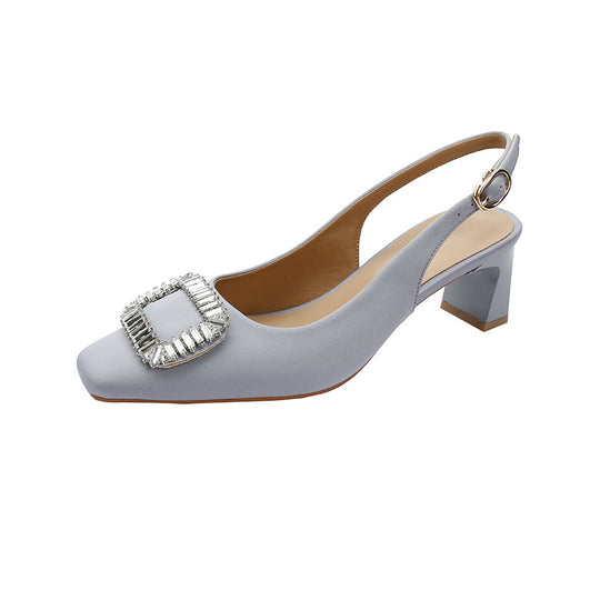 Damen Slingback-Pumps mit glitzerndem Schmuckdetail EB