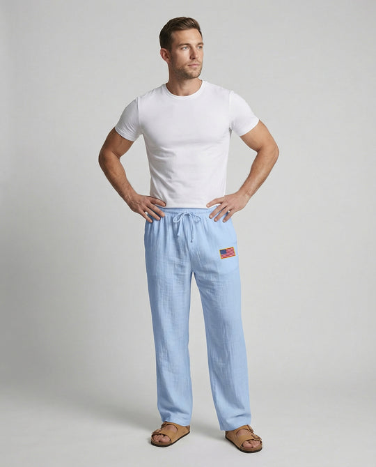 Herren lässige Freizeithose mit elastischem Bund und praktischen Seitentaschen EB