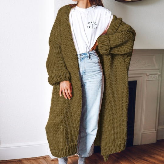 Damen Grobstrick-Kimono-Cardigan EB