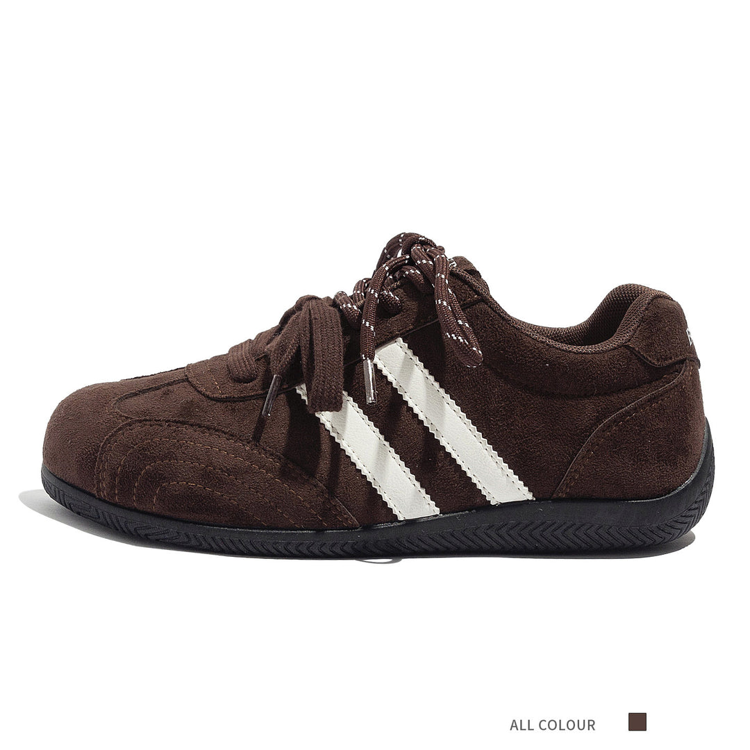 Damen Sportliche Sneaker mit rutschfester Gummisohle und weichem Wildleder-Obermaterial EB