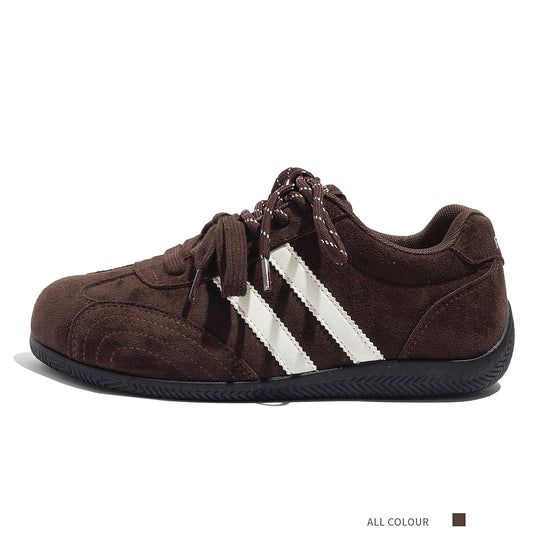 Damen Sportliche Sneaker mit rutschfester Gummisohle und weichem Wildleder-Obermaterial EB