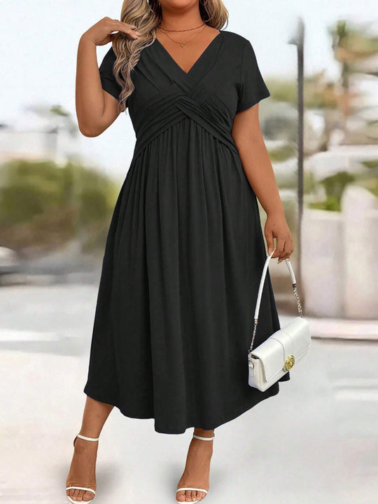 Damen lockeres Maxi-Kleid EB