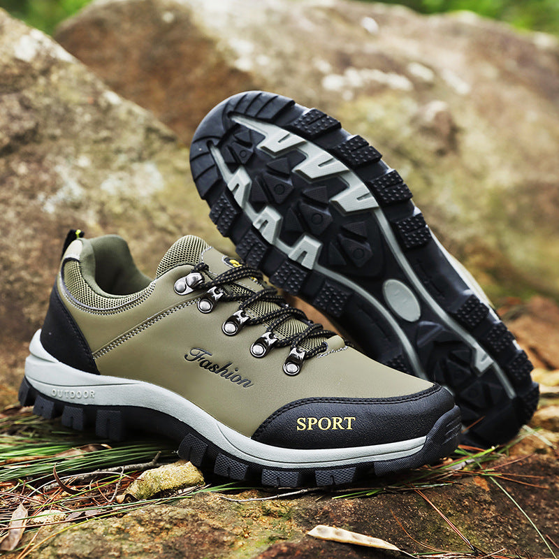 Herren nan robuste Trekkinghalbschuhe mit Metallösen, verstärkter Zehenkappe und griffiger Outdoor-Laufsohle EB