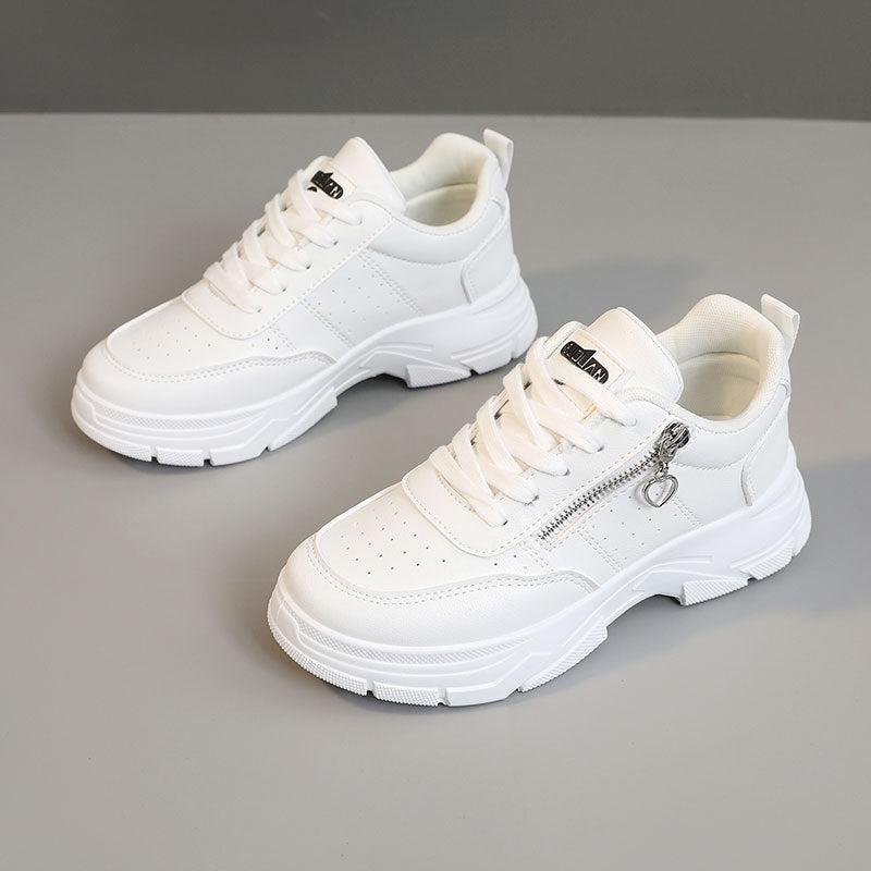 Damen Sportliche Chunky Sneakers mit Reißverschluss und rutschfester Sohle EB