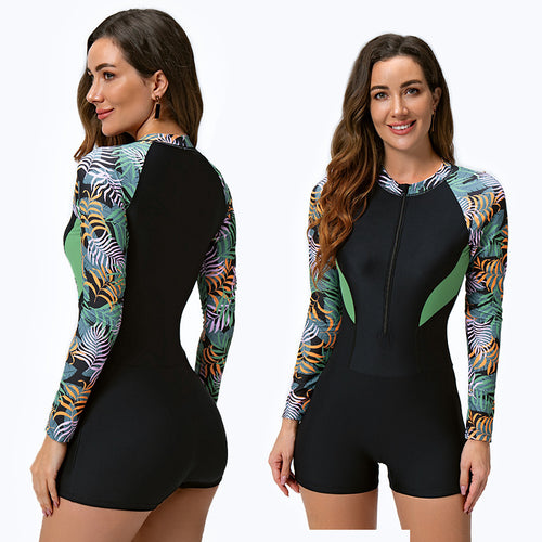 Damen Surfanzug mit langem Arm und sportlichem Design EB