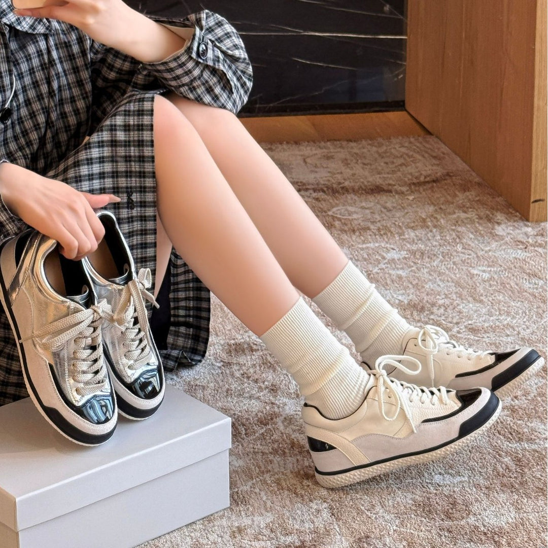 Damen Sportliche Sneaker mit hochwertiger Oberflächenstruktur und rutschfester Sohle EB