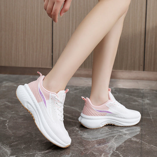Damen Sportliche Sneakers mit atmungsaktivem Mesh-Obermaterial und dämpfendem Sohlenprofil EB