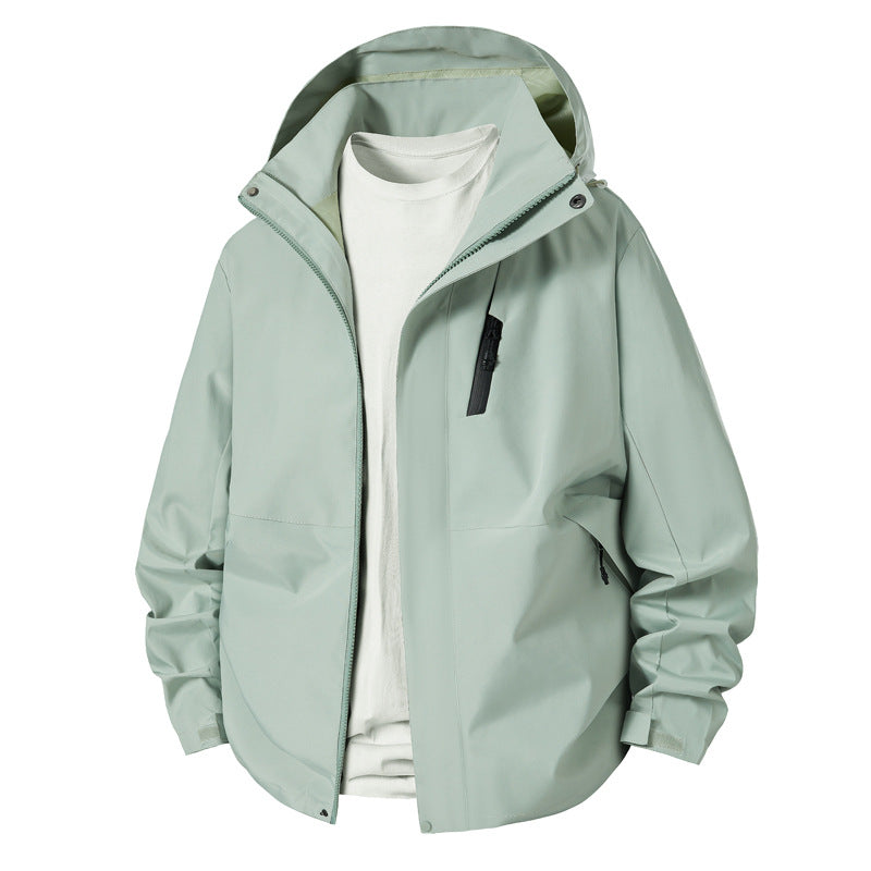 Herren technische Übergangsjacke mit verstellbarem Kapuzenrand EB