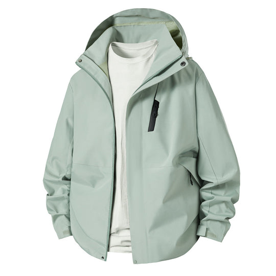 Herren technische Übergangsjacke mit verstellbarem Kapuzenrand EB
