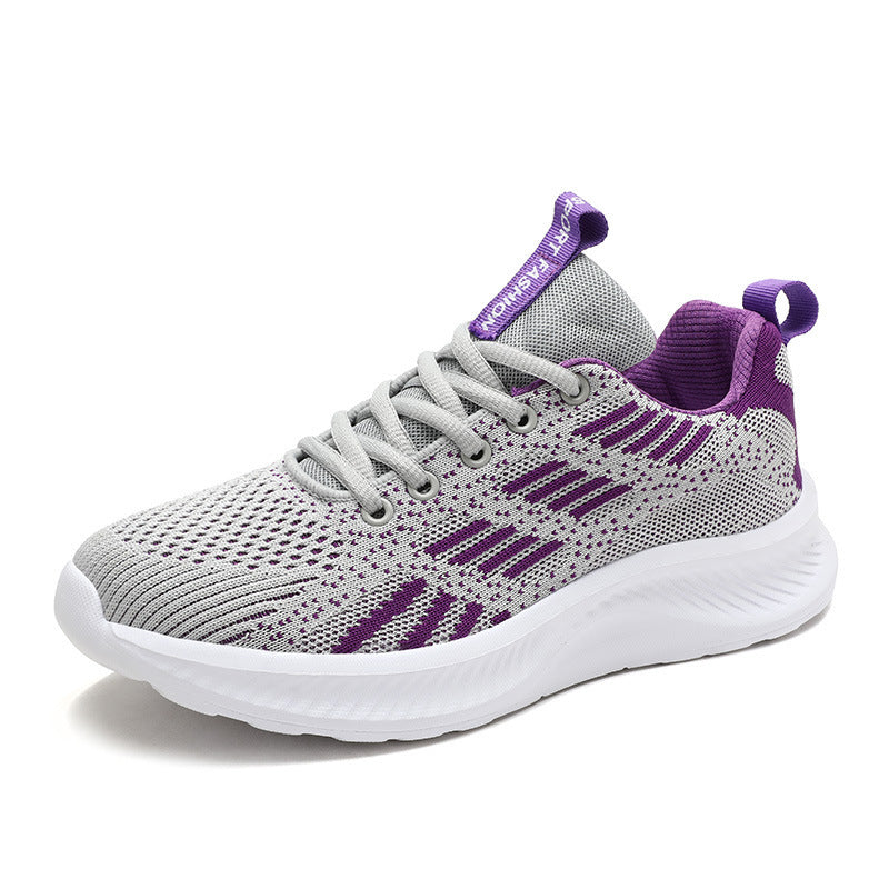 Damen nan ultraleichter Strick-Freizeitsneaker mit ergonomischer Dämpfungskernsohle und Zuglasche EB