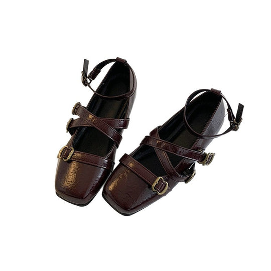Damen Ballerinas mit dekorativem Riemchendesign EB
