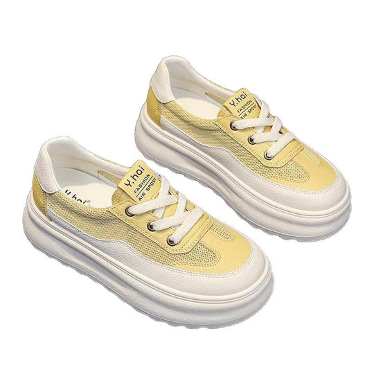 Damen sportive Chunky Sneakers mit atmungsaktivem Obermaterial und gepolsterter Sohle EB