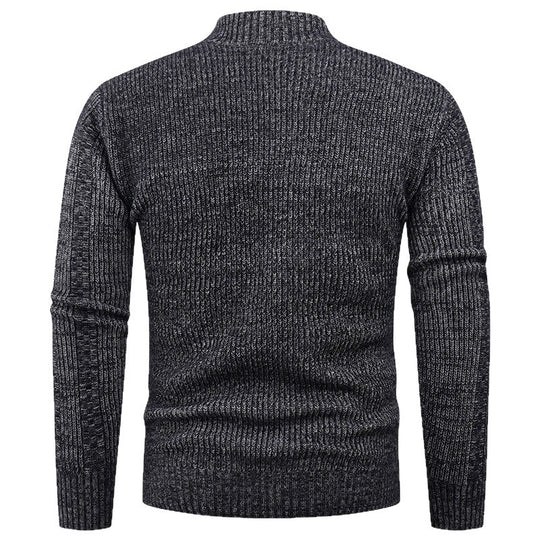 Herren Strickjacke mit strukturierter Oberfläche und hohem Kragen EB