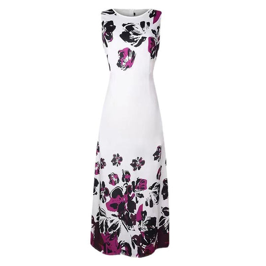 Damen Maxikleid mit Floralem Print und Praktischen Taschen EB