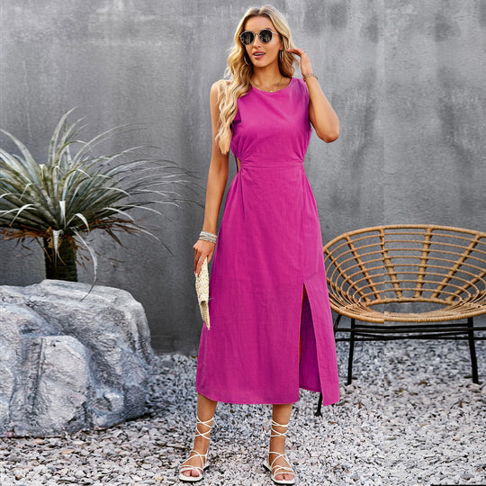 Damen Midikleid mit elegantem Schlitz EB