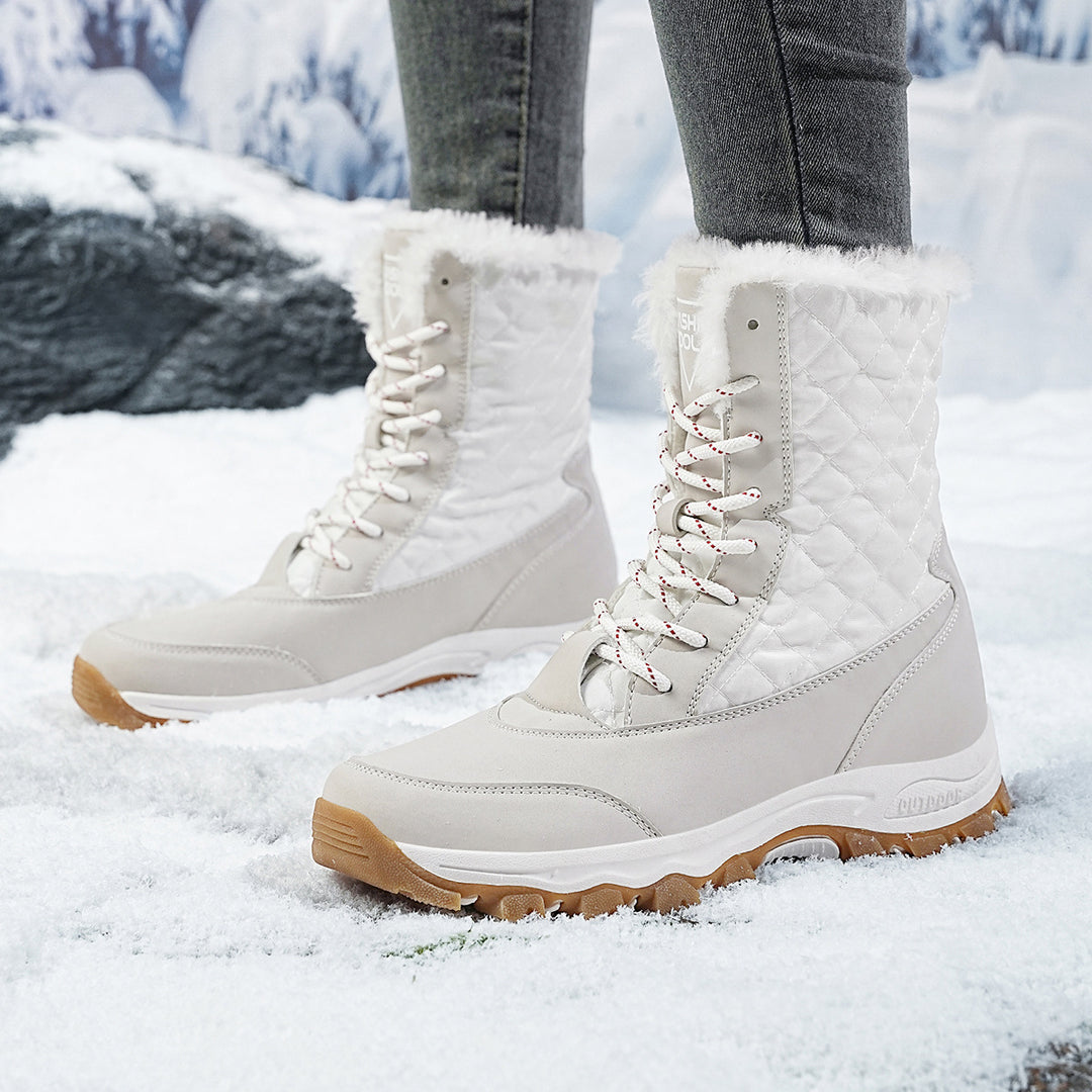 Damen Winterfestige Stiefel mit isolierter Fütterung und rutschfester Sohle EB