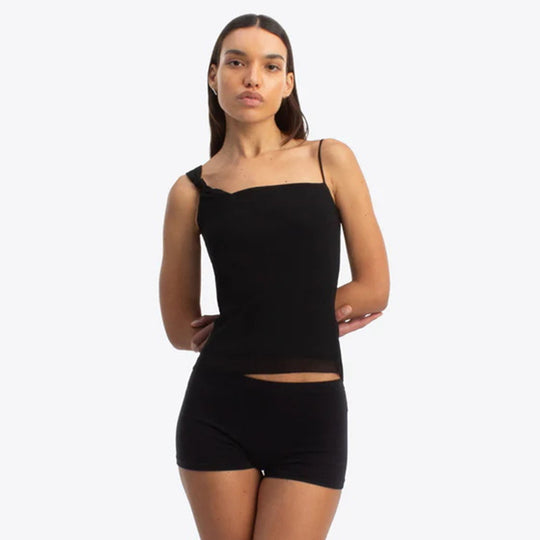Damen lässiges Trägershirt mit knoten Detail EB