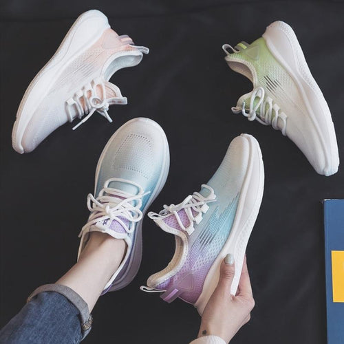 Damen Atmungsaktive Fitness Sneakers mit flexibler Laufsohle und innovativer Dämpfungstechnologie EB