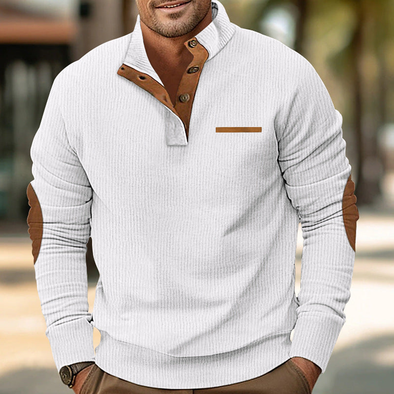 Herren Strickpullover mit kontrastierenden Design-Elementen EB