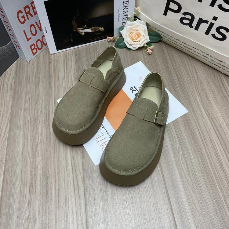 Damen modische Mokassins mit schlichtem Design und flacher Sohle EB