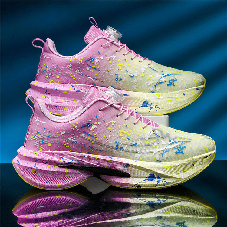 Unisex künstlerische Laufsneaker mit farbspritz-Design, sockenähnlichem Einstieg und gedämpfter Hohlkern-Zwischensohle EB