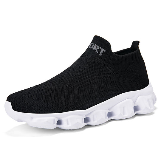 Unisex nan nahtloser Strick-Slip-On mit sockenähnlichem Schaft und skulpturierter Dämpfungssohle EB