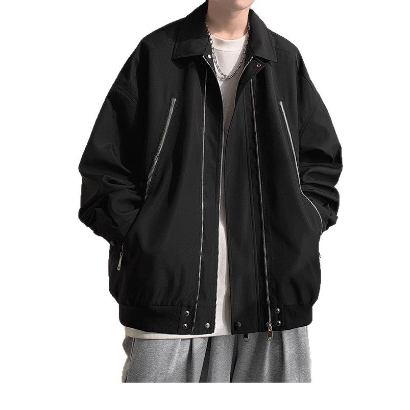 Damen Oversized Jacke mit innovativem Reißverschluss und lässigem Schnitt EB