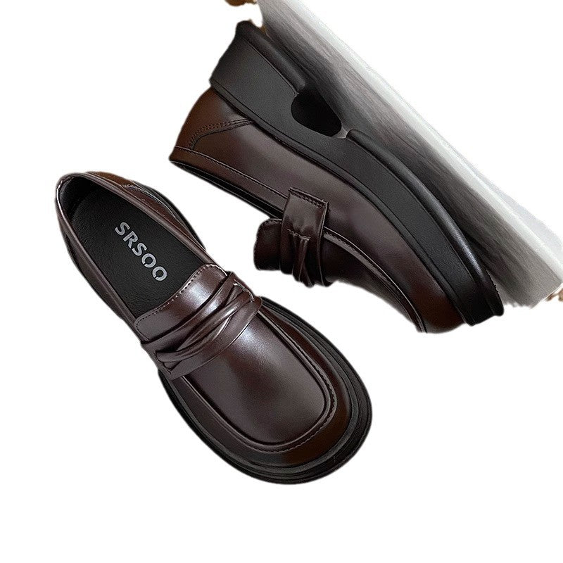 Damen Elegante Leder-Loafers mit klassischem Design und bequemer Sohle EB