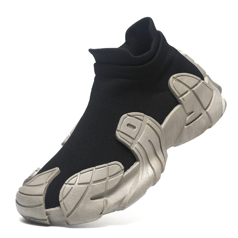 Unisex modische High-Top Sneakers mit elastischem Strick-Obermaterial EB