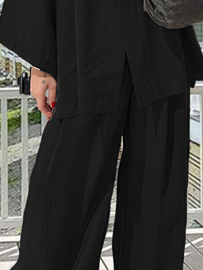 Damen Elegante Kimono-Jacke mit weiten Ärmeln und lockerer Passform EB