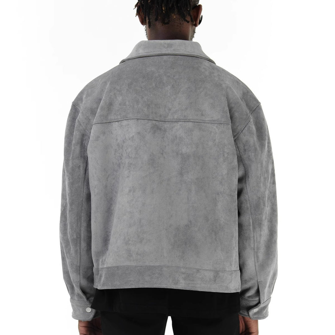 Herren Suede-Jacke mit modernen Taschen EB