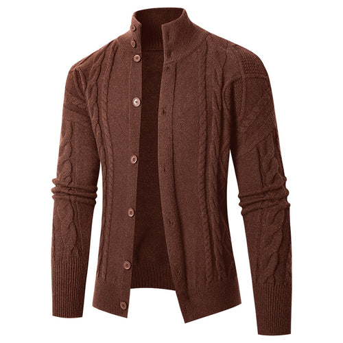 Herren Strickjacke mit eleganten Kabelmustern EB