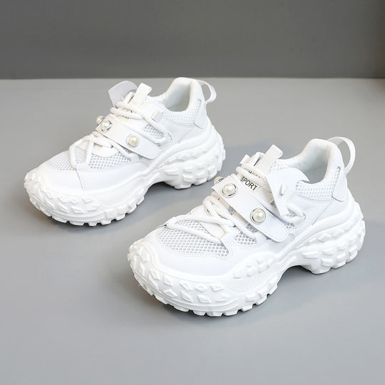 Damen Sportliche Sneakers mit rutschfester Laufsohle und atmungsaktivem Obermaterial EB