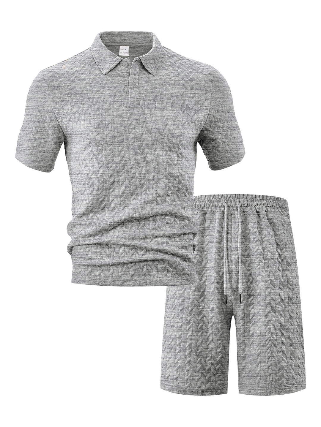 Herren nan strukturiertes Polo-Set aus atmungsaktiver Baumwollmischung EB