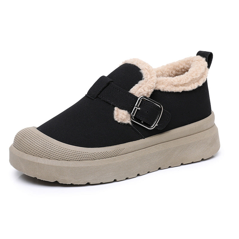 Damen Warmgefütterte Slip-On Sneakers mit verstellbarem Riemen EB