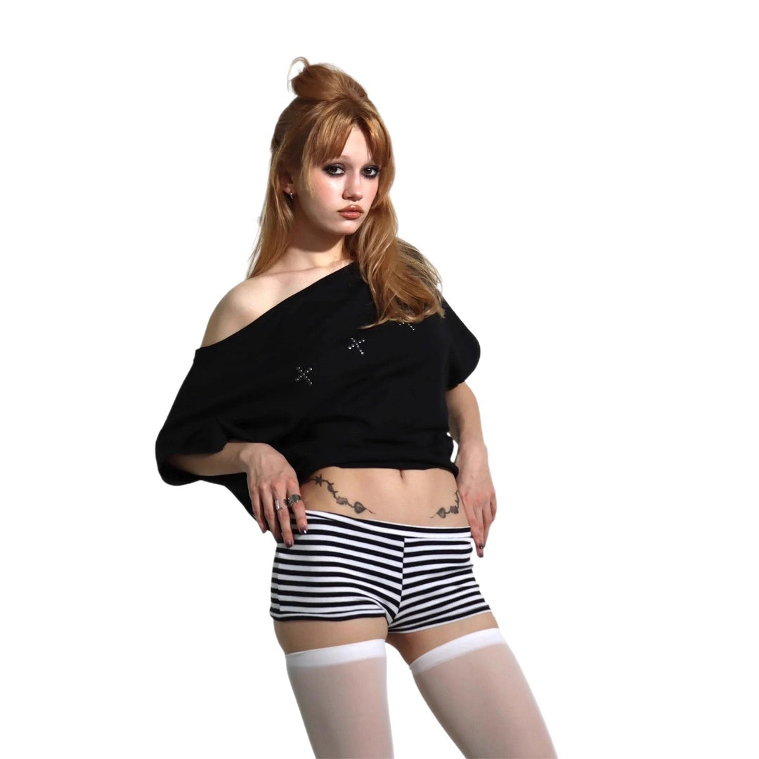 Damen Oversized Shirt mit glitzerndem Grafikelement EB