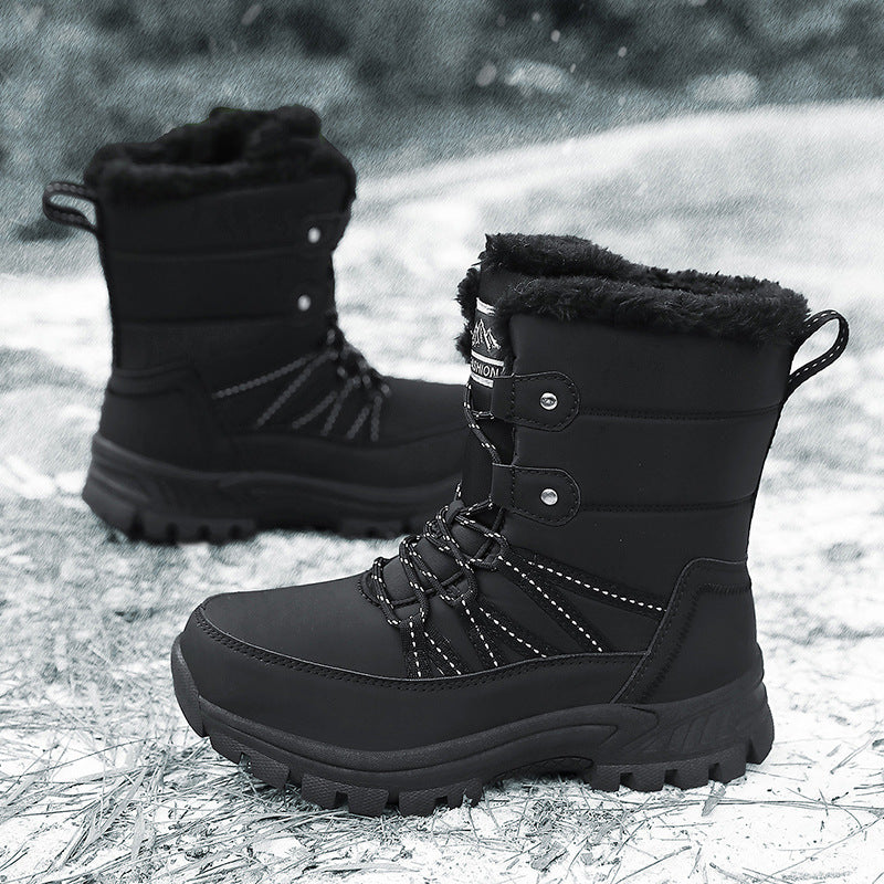 Damen isolierte Winterstiefel mit rutschfester Sohle und kuscheligem Innenfutter EB