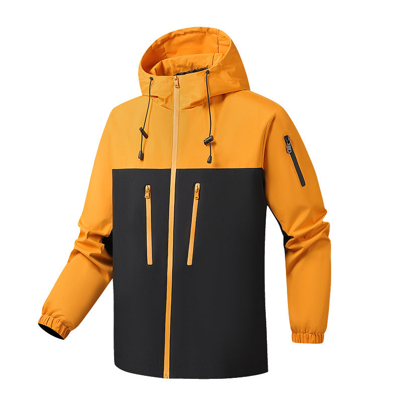 Damen winddichte Freizeitjacke mit verstellbarem Kapuzenkragen EB