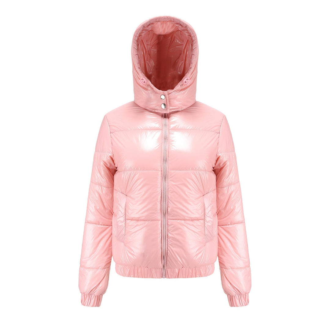 Glänzende Wasserabweisende Thermo Komfort Winterjacke Damen | EB