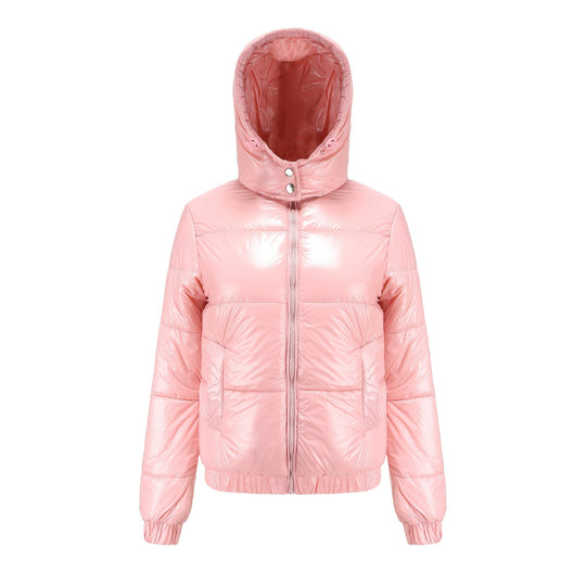 Glänzende Wasserabweisende Thermo Komfort Winterjacke Damen | EB