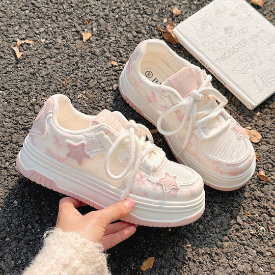 Damen Sneakers mit modischem Sternen-Motiv und komfortabler Sohle EB